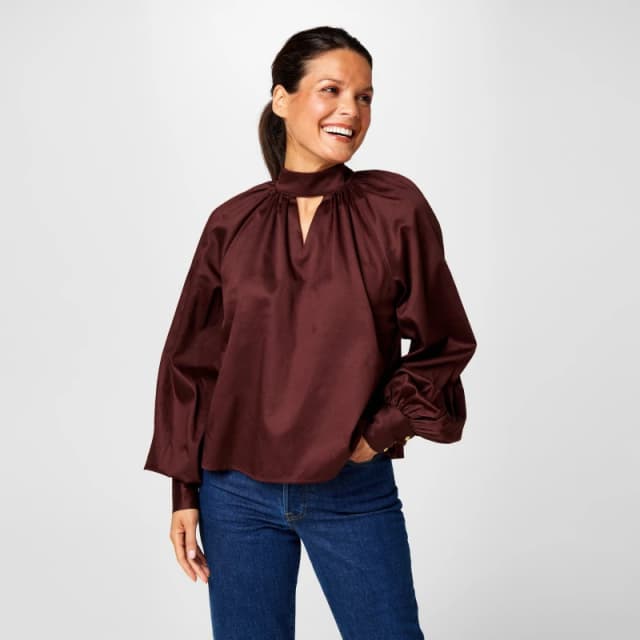 Biba Biba Balloon Blouse - Brown Brown 10