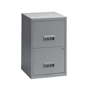 Pierre Henry A4 Maxi Filing Cabinet Steel Lockable 2 Drawers Grey