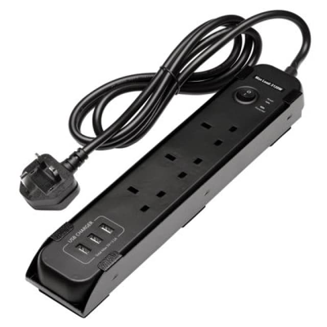 Bunker Magnetic 6 Socket Power Strip USB and AC AB1000-UKPSMH