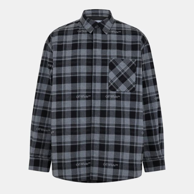 Off White Mens - Oversized Overshirt Grey/Black male XS