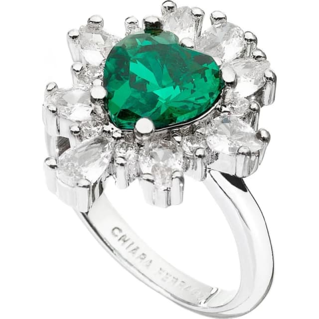 Chiara Ferragni Womens Emerald Band Ring Multi female 16