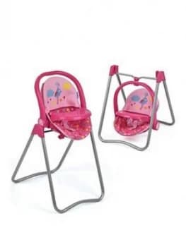 3 In 1 DollS Highchair (Birdie Heart Fabric).