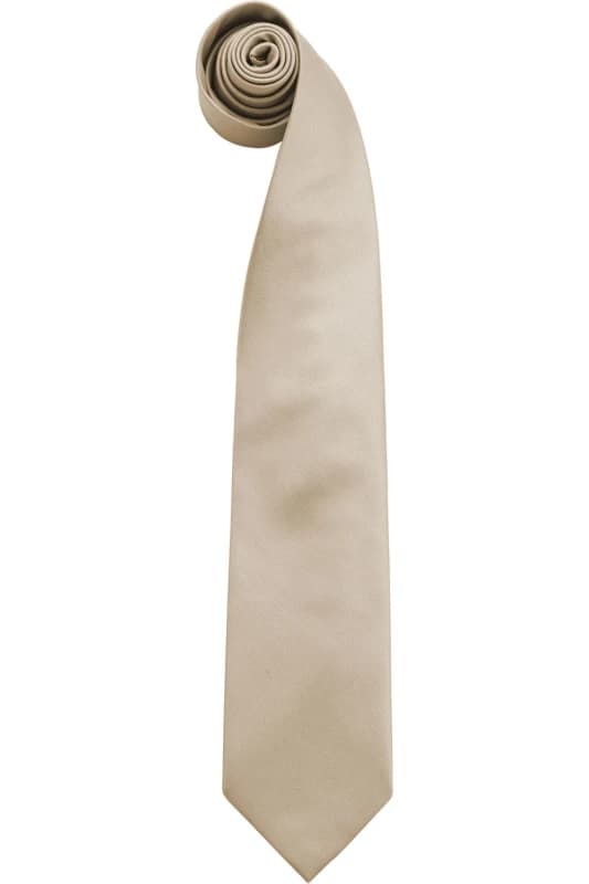 Premier Premier Men “ColoursPlain Fashion Business Tie in Khaki Khaki One Size Male 5055805451811