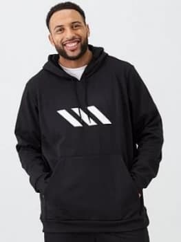 Adidas Plus Size Basketball Overhead Hoodie - Black