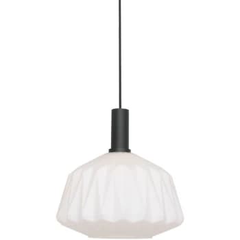 Sienna Lighting - Sienna Verre Nervure Dome Pendant Ceiling Lights Matt Black