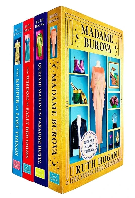 Ruth Hogan 4 Book Set The Wisdom of Sally Red Shoes Queenie Malone's Paradise Hotel Keeper of Lost Things Madame Burova Ruth Hogan Books