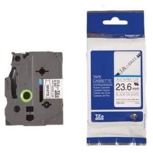 Brother HSE-251 P-touch Label Tape (23.6mm x 1.5m) Black On White