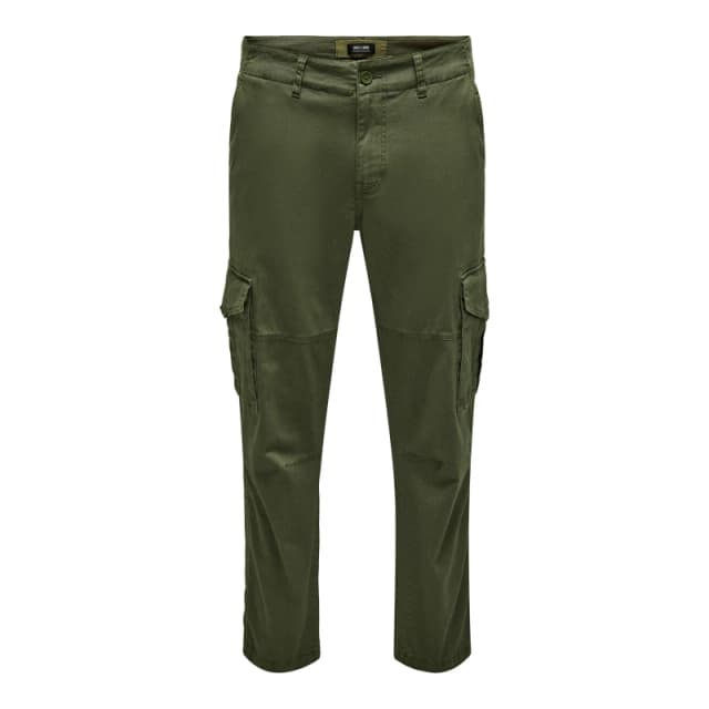 Only & Sons Green / Olive Night Dean Life Tap Cargo 0032 Pant Noos Khaki Male 34R 175388UK