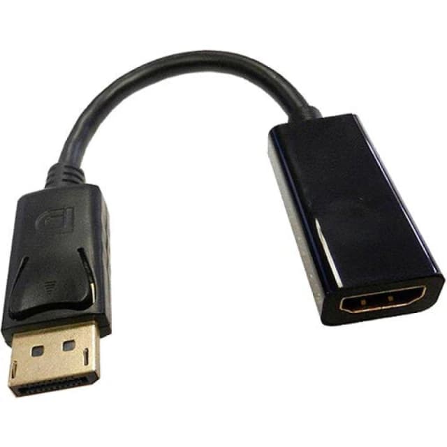 Cablenet Cablenet 15cm DisplayPort Male 1.2 - HDMI 1.4b 1080p 60Hz Blk Cable Adaptor 24-0208