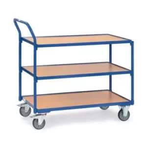 Fetra Table Top Cart With 3 Shelves 1000 x 600mm - Angled Handle