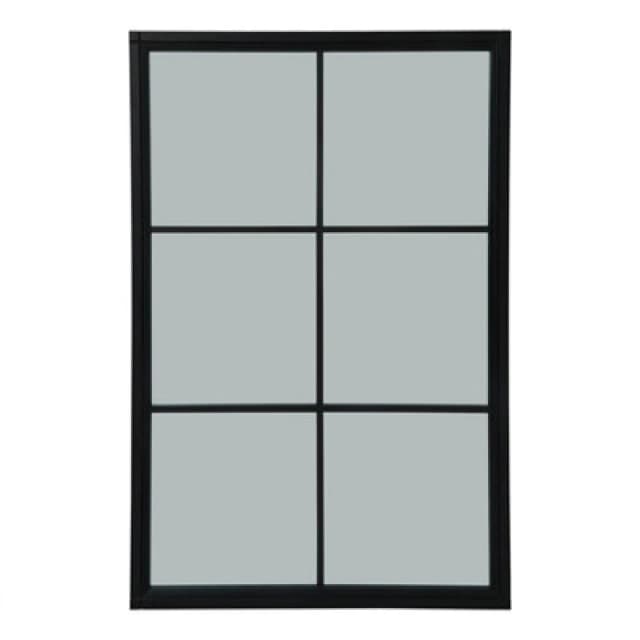Hill Interiors Black Wood Xl Window Mirror