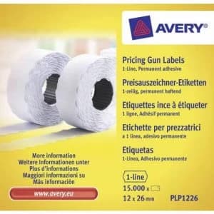 Avery-Zweckform Price labels PLP1226 Permanent Label width: 26mm Label height: 12mm White 15000 pcs