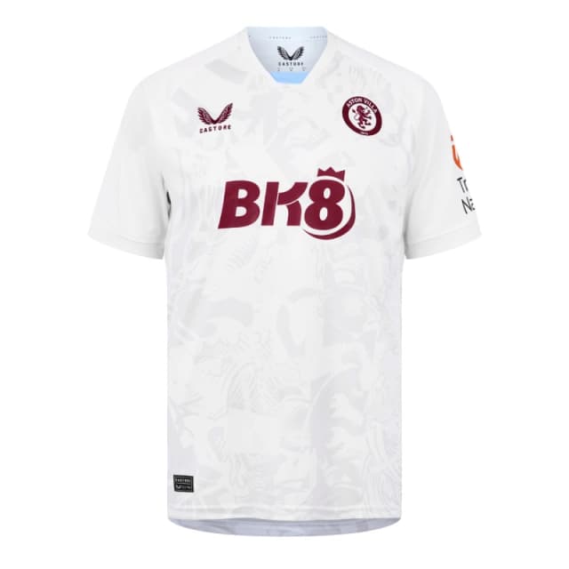 Castore Aston Villa Away Shirt 2023 2024 Adults - White White M