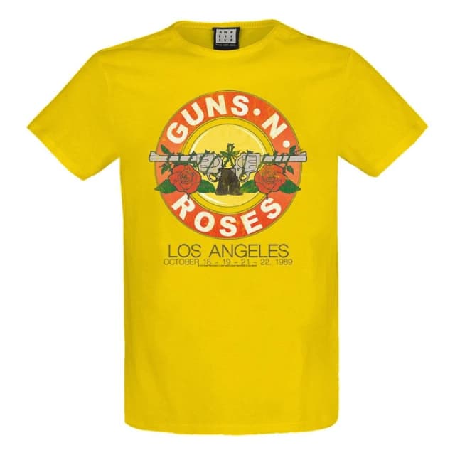 Amplified Amplified Men Vintage Bullet Guns N Roses T-Shirt in Yellow Size: X-Small Yellow XS Male 5063238002050
