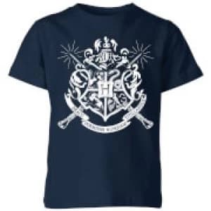 Harry Potter Hogwarts House Crest Kids T-Shirt - Navy - 11-12 Years