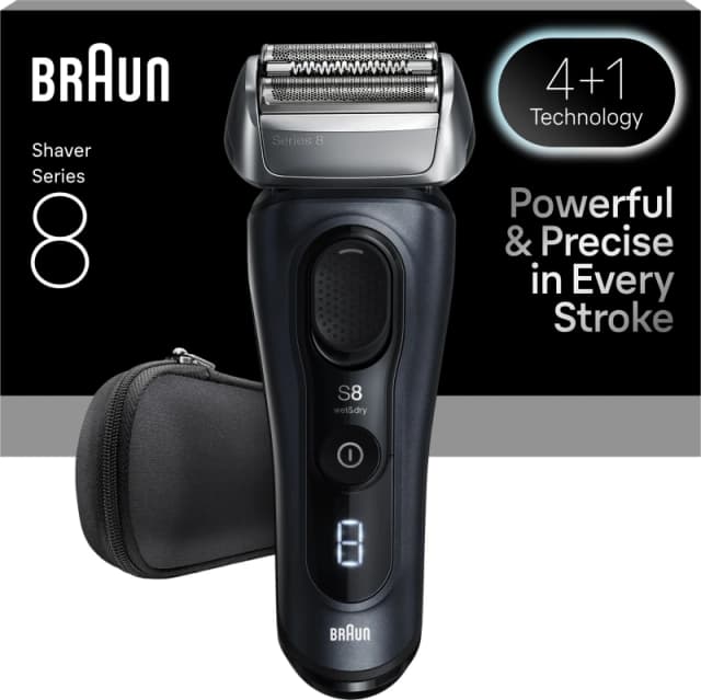 BRAUN Series 8 BRA8603s Wet & Dry Foil Shaver - Grey, Silver/Grey 8700216555586