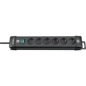 Brennenstuhl 1951160100 Power strip (+ switch) 6x Black PG connector