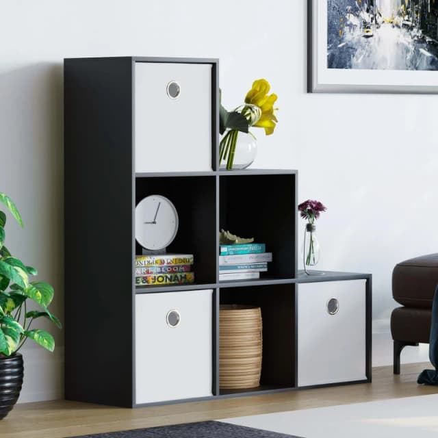 Lassic 6 Cube Storage Unit (B) + Set of 3 Storage Cubes White unisex 6 Unit