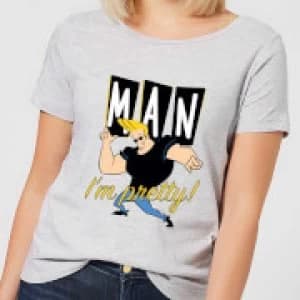 Johnny Bravo Man I'm Pretty Womens T-Shirt - Grey - 3XL