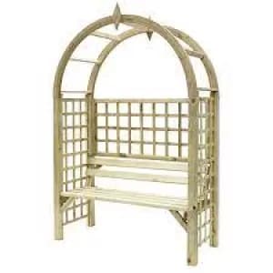 Grange Fencing Montebello Wooden Garden Arbour - Natural