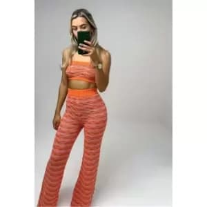 I Saw It First Multi Stripe Crochet Knitted Bralet Co-Ord - Multi