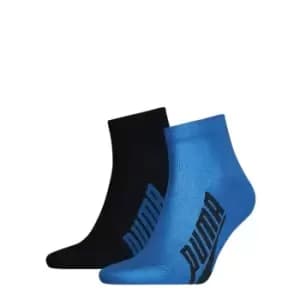 Puma 2 Pack BWT LS Quarter Socks - Blue