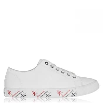 Calvin Klein Jeans Antal Low Canvas Trainers - Bright White