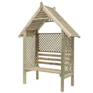 Grange Fencing Valencia Arbour - Natural Wood