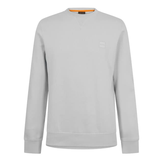 Boss Mens Westart Crew Sweatshirt, Premium Cotton Pastel Grey male S