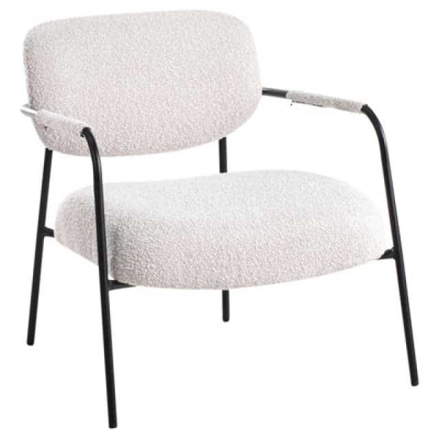 Beliani Minimalist Armchair Light Beige Ausvika