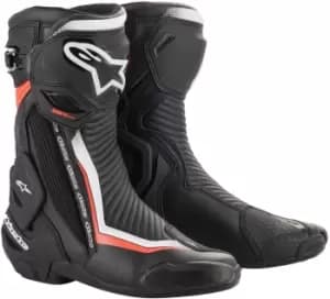 Alpinestars SMX Plus v2 Motorcycle Boots, black-white-red, Size 39, black-white-red, Size 39