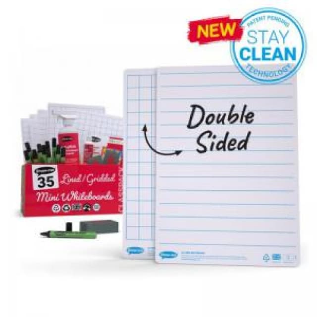 Show-me Classpack A4 LinedGridded Whiteboards and Accessories PK35 - EXR48019EA