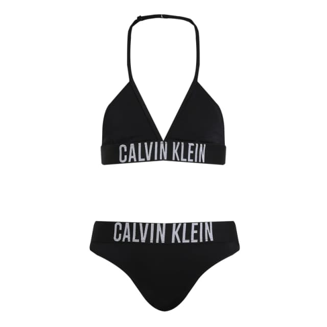 Calvin Klein Jeans Kids Triangle Bikini Set CK Black BEH female 8Y