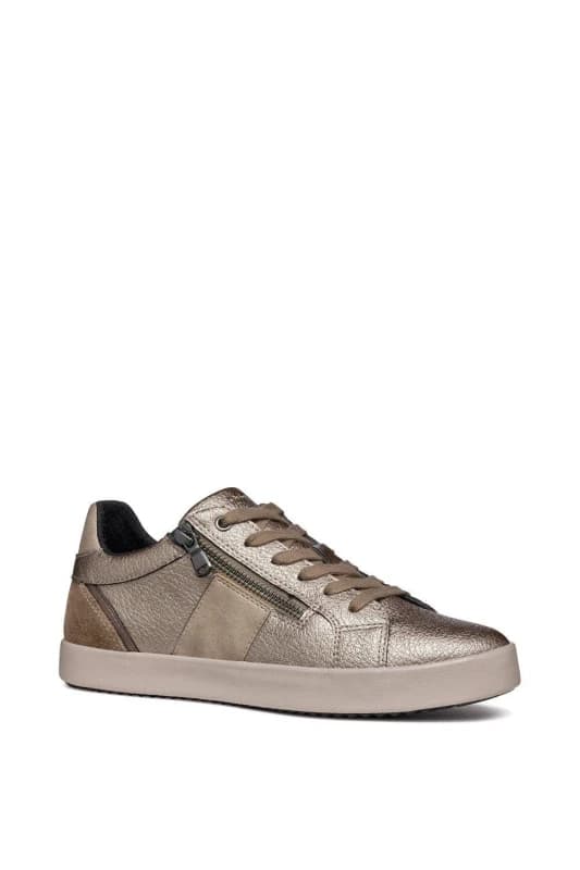Geox Womens D BLOMIEE E SNEAKERS in Taupe Size: 5 Taupe Female 5