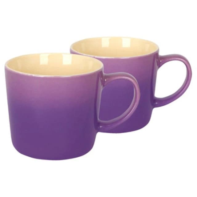 Argon Tableware New Bone China Ombre Mugs - 330Ml - Purple - Pack Of 2