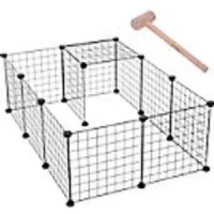 PawHut Pet Playpen Black 730 mm x 1060 mm x 360 mm