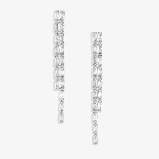 Jon Richard Jon Richard Silver Plated Crystal Earrings Silver