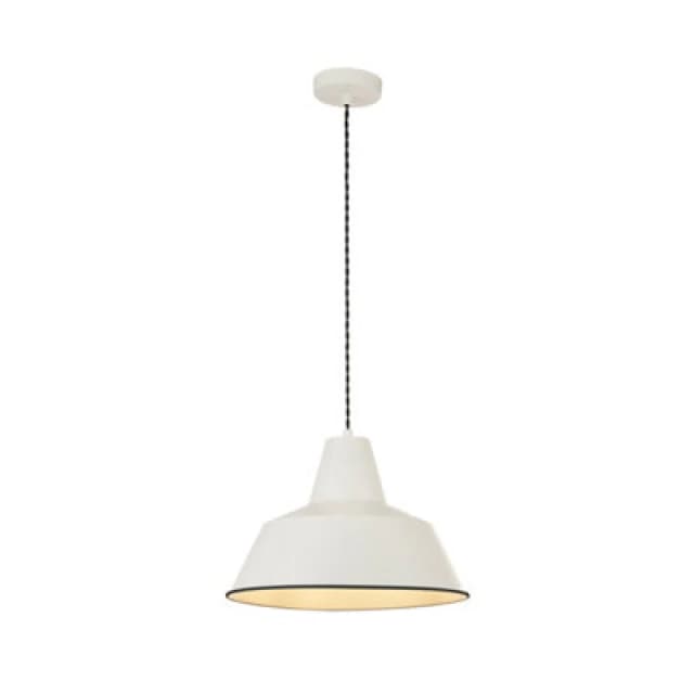 Searchlight Cream Metal Diner Pendant Cream - Searchlight Cream GG97901