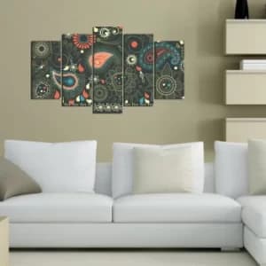 5ABSMDF-99 Multicolor Decorative MDF Painting (5 Pieces)