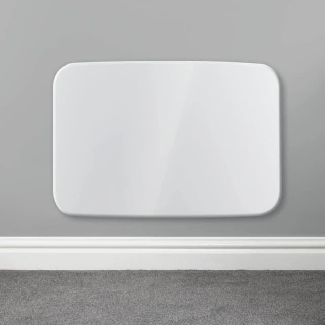 Futura 1000W WIFI Curved Designer Electric Radiator Panel Heater White Wall Mounted Bathroom Safe Timer & Thermostat White Unisex