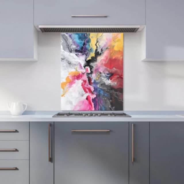 Warren Reed Designer Explosive Colour Cascade Kitchen Splashback