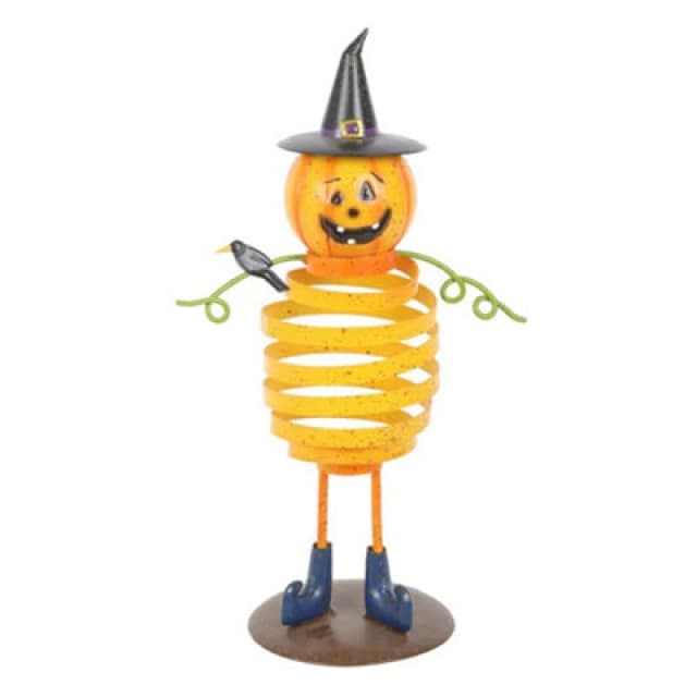 Something Different Something Different Metal Pumpkin Man With Top Hat Ornament in Orange Orange One Size Unisex 5063806897545