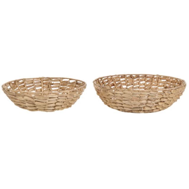 Beliani Set Of 2 Bowls Dalat Wicker Natural