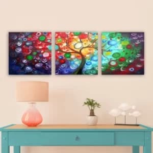 PMDR0221 Multicolor Decorative Canvas Painting (3 Pieces)