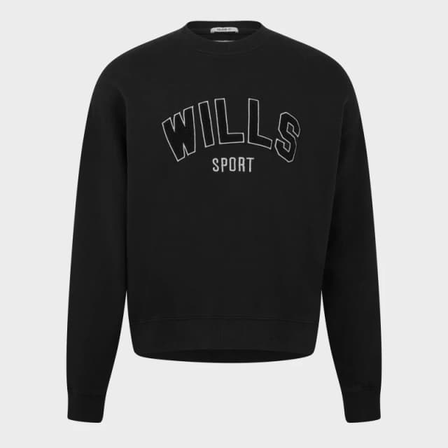Jack Wills Boucle Graphic Crew Sweatshirt - Black XS