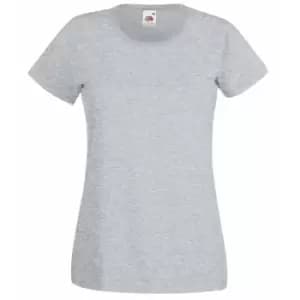 Fruit Of The Loom Ladies/Womens Lady-Fit Valueweight Short Sleeve T-Shirt (M) (Heather Grey)