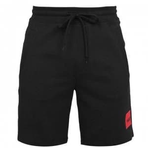 Hugo Boss Diz 212 Red Patch Logo Jersey Shorts Black Size M Men