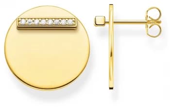 Thomas Sabo Together Disc Gold Plated Earrings H2096-414 Jewellery