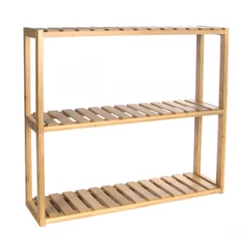 3 Tier Bamboo Shelves M&W - Natural