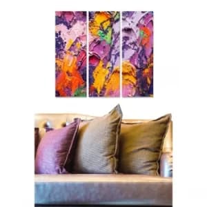MDF306782456 Multicolor Decorative MDF Painting (3 Pieces)